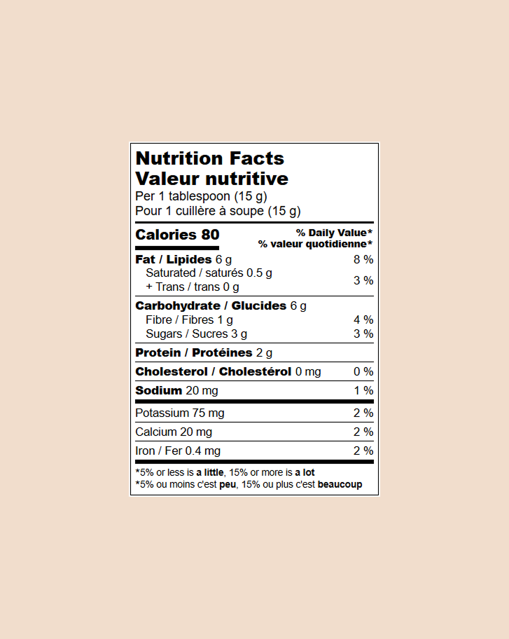 Aupralin Almond popcorn chocolate spread - nutrition facts